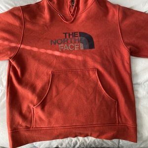 Orange, north face hoodie